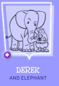 Derek and an elephant